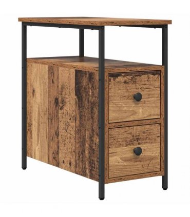 vidaXL Bedside Cabinet Old wood 30 x 60 x 60 cm Engineered wood