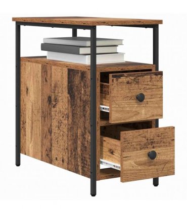 vidaXL Bedside Cabinet Old wood 30 x 60 x 60 cm Engineered wood