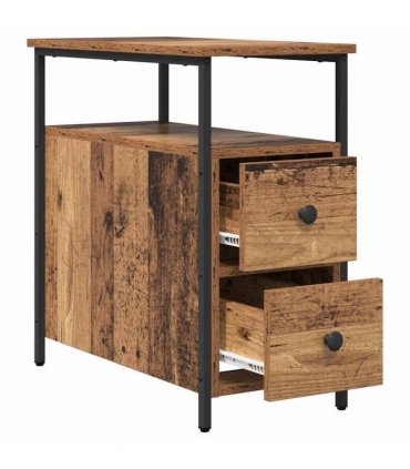 vidaXL Bedside Cabinet Old wood 30 x 60 x 60 cm Engineered wood