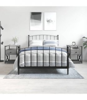 vidaXL Bedside Cabinets 2 pcs Grey Sonoma 40x42x55 cm Engineered Wood