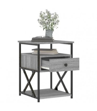 vidaXL Bedside Cabinets 2 pcs Grey Sonoma 40x42x55 cm Engineered Wood