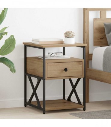 vidaXL Bedside Cabinet Artisan Oak 40 x 42 x 55 cm Engineered Wood