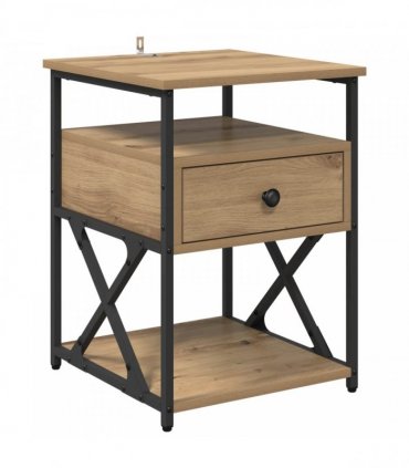vidaXL Bedside Cabinet Artisan Oak 40 x 42 x 55 cm Engineered Wood