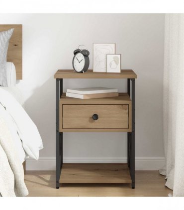 vidaXL Bedside Cabinet Artisan Oak 40 x 42 x 55 cm Engineered Wood