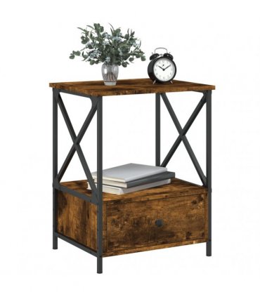 vidaXL Bedside Tables 2 pcs Smoked Oak 50x41x65 cm Engineered Wood