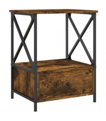 vidaXL Bedside Tables 2 pcs Smoked Oak 50x41x65 cm Engineered Wood
