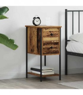 vidaXL Bedside Cabinet Old wood 32 x 42 x 70 cm Engineered wood