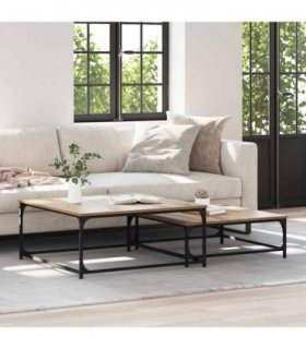 vidaXL Coffee Table 2 pcs Artisan Oak Engineered Wood