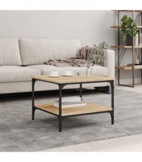 vidaXL Coffee Table Sonoma Oak 55x55x40 cm Engineered Wood — Size: 55 x 55 x 40 cm