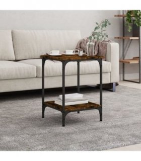vidaXL Coffee Table Smoked Oak 40x40x55 cm Engineered Wood — Size: 40 x 40 x 55 cm