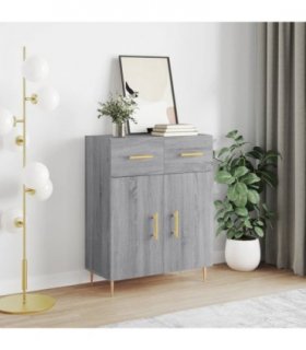 vidaXL Sideboard Grey Sonoma 69.5x34x90 cm Engineered Wood — V0672042113