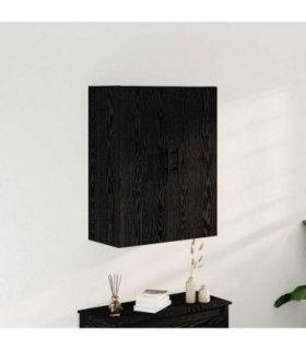 vidaXL Wall-mounted Cabinet Wall-mounted Black Oak 69.5 x 34 x 90 cm — V0672042214