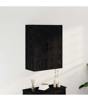 vidaXL Wall-mounted Cabinet Wall-mounted Black Oak 69.5 x 34 x 90 cm — V0672042214