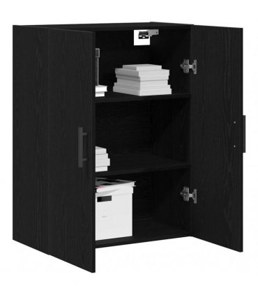 vidaXL Wall-mounted Cabinet Wall-mounted Black Oak 69.5 x 34 x 90 cm — V0672042214