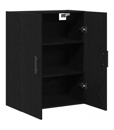 vidaXL Wall-mounted Cabinet Wall-mounted Black Oak 69.5 x 34 x 90 cm — V0672042214