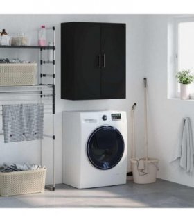 vidaXL Wall Mounted Cabinet Black 69.5x34x90 cm