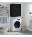 vidaXL Wall Mounted Cabinet Black 69.5x34x90 cm