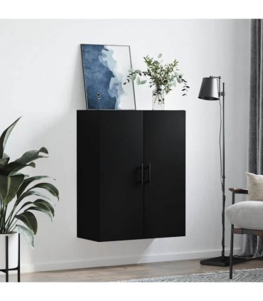 vidaXL Wall Mounted Cabinet Black 69.5x34x90 cm