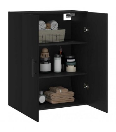 vidaXL Wall Mounted Cabinet Black 69.5x34x90 cm