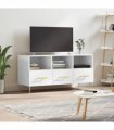 vidaXL TV Cabinet High Gloss White 102x36x50 cm Engineered Wood