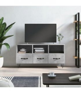 vidaXL TV Cabinet Concrete Grey 102x36x50 cm Engineered Wood