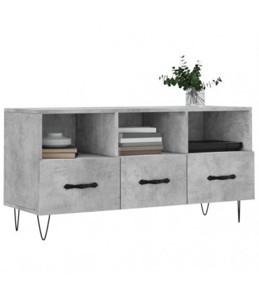 vidaXL TV Cabinet Concrete Grey 102x36x50 cm Engineered Wood
