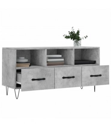 vidaXL TV Cabinet Concrete Grey 102x36x50 cm Engineered Wood