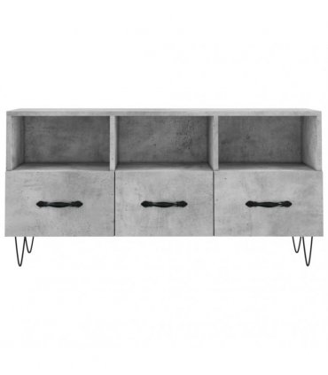 vidaXL TV Cabinet Concrete Grey 102x36x50 cm Engineered Wood