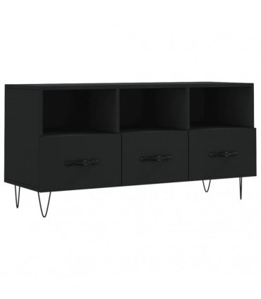 vidaXL TV Cabinet Black 102x36x50 cm Engineered Wood