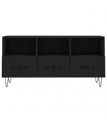 vidaXL TV Cabinet Black 102x36x50 cm Engineered Wood