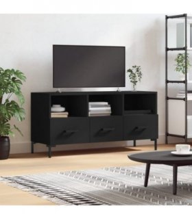vidaXL TV Cabinet Black 102x36x50 cm Engineered Wood — V0672042238