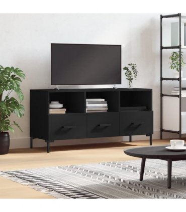 vidaXL TV Cabinet Black 102x36x50 cm Engineered Wood — V0672042238