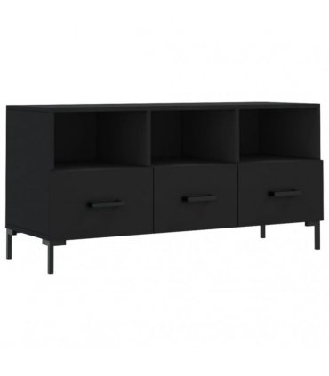 vidaXL TV Cabinet Black 102x36x50 cm Engineered Wood — V0672042238