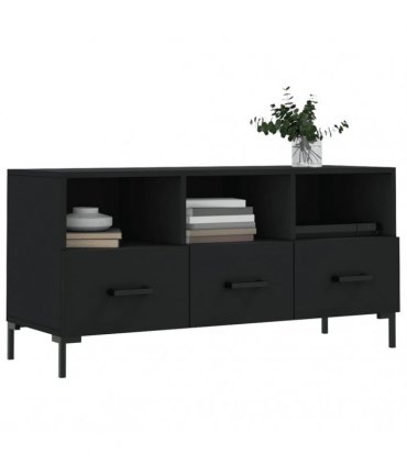 vidaXL TV Cabinet Black 102x36x50 cm Engineered Wood — V0672042238