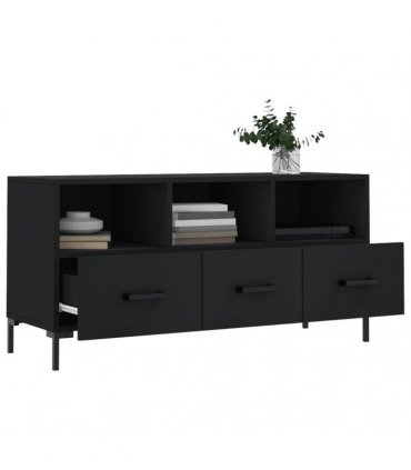 vidaXL TV Cabinet Black 102x36x50 cm Engineered Wood — V0672042238