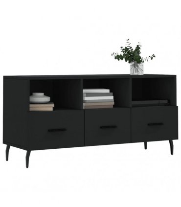vidaXL TV Cabinet Black 102x36x50 cm Engineered Wood — V0672042248