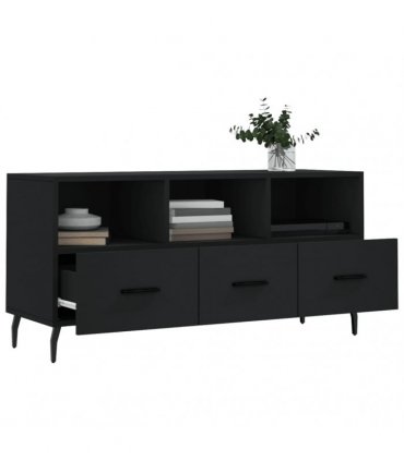 vidaXL TV Cabinet Black 102x36x50 cm Engineered Wood — V0672042248