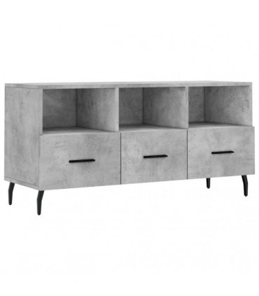 vidaXL TV Cabinet Concrete Grey 102x36x50 cm Engineered Wood — V0672042250