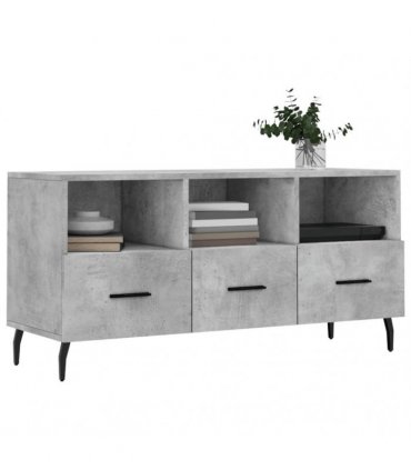 vidaXL TV Cabinet Concrete Grey 102x36x50 cm Engineered Wood — V0672042250