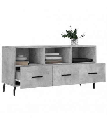 vidaXL TV Cabinet Concrete Grey 102x36x50 cm Engineered Wood — V0672042250