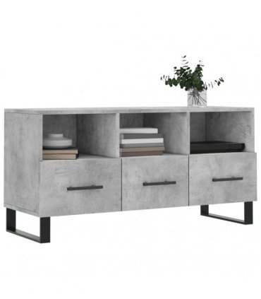 vidaXL TV Cabinet Concrete Grey 102x36x50 cm Engineered Wood — V0672042251