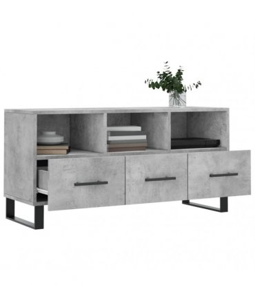 vidaXL TV Cabinet Concrete Grey 102x36x50 cm Engineered Wood — V0672042251
