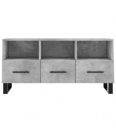 vidaXL TV Cabinet Concrete Grey 102x36x50 cm Engineered Wood — V0672042251
