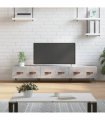 vidaXL TV Cabinet Concrete Grey 150x36x30 cm Engineered Wood