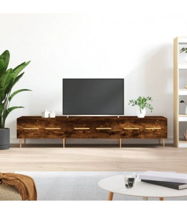 vidaXL TV Cabinet Smoked Oak 150x36x30 cm Engineered Wood