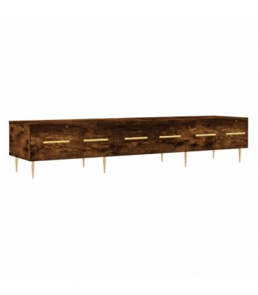vidaXL TV Cabinet Smoked Oak 150x36x30 cm Engineered Wood
