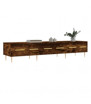 vidaXL TV Cabinet Smoked Oak 150x36x30 cm Engineered Wood