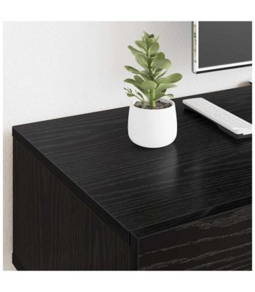 vidaXL TV Cabinet Black Oak 150 x 36 x 30 cm Engineered Wood
