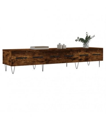 vidaXL TV Cabinet Smoked Oak 150x36x30 cm Engineered Wood — V0672042274