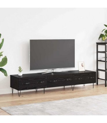 vidaXL TV Cabinet Black oak 150 x 36 x 30 cm Engineered wood — V0672042276